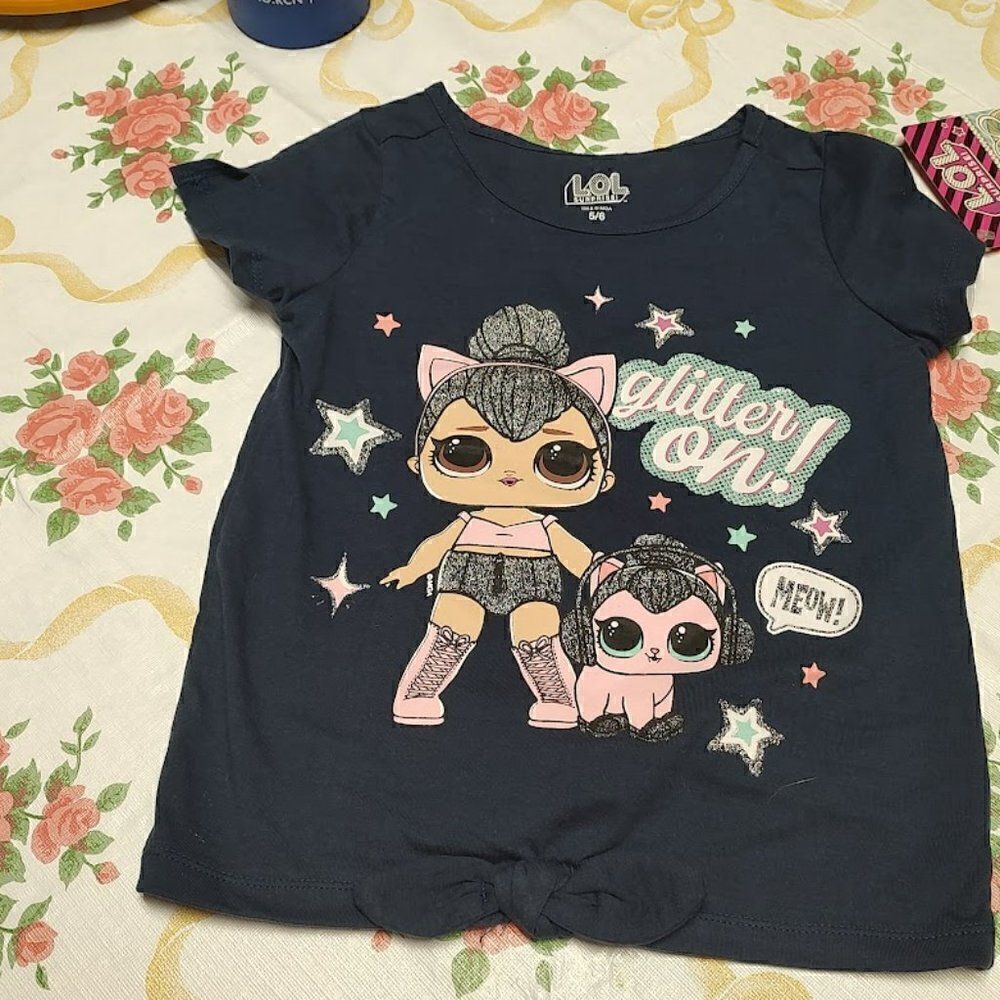 New LOL Surprise Navy Blue Pink Legging Outfit Size Girl's 5/6